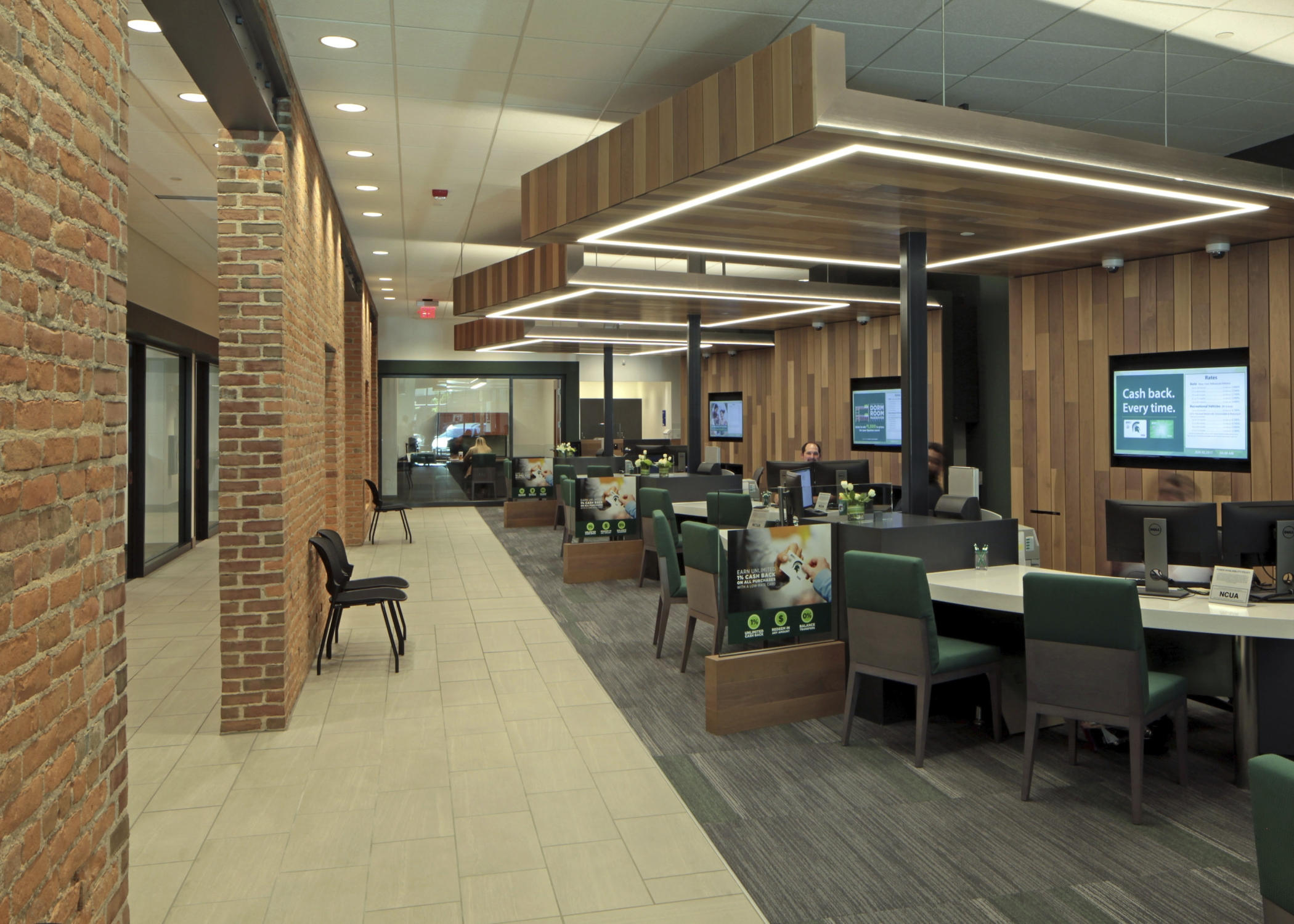 Michigan State University Federal Credit Union downtown branch member service area