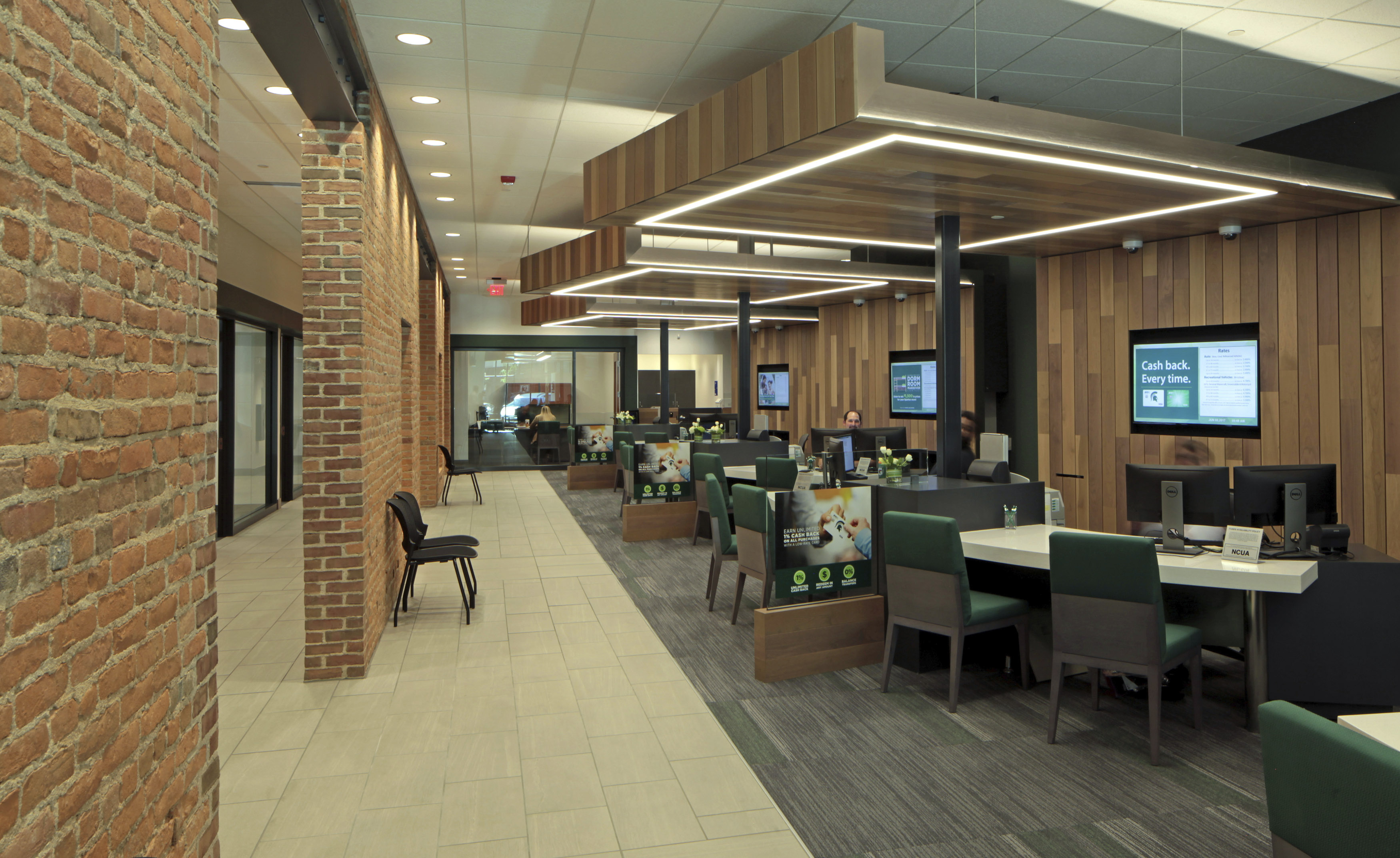 Michigan State University Federal Credit Union downtown branch member service area